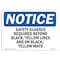 Signmission OSHA Sign, Glasses Required Beyond Black Yellow, 10in X 7in Rigid Plastic, 10" W, 7" H, Landscape OS-NS-P-710-L-18172 - alternate 1